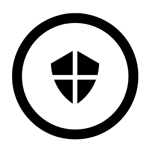 Black Shielf White Background